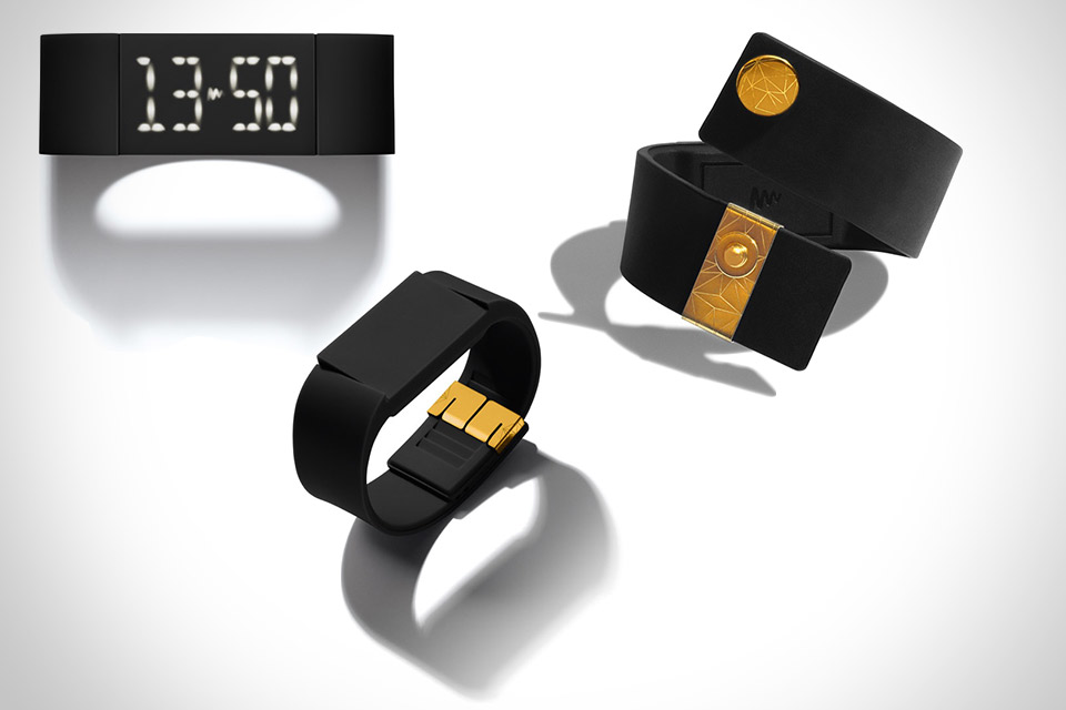 Часы из резины и золота Mutewatch Svart