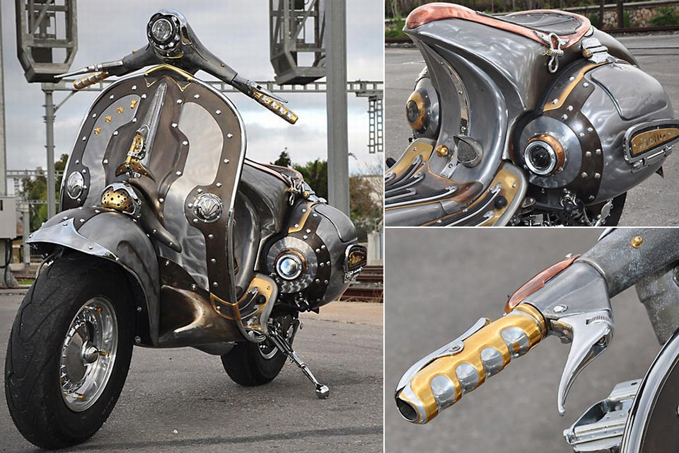 Стимпанк-скутер Vespa Guardian