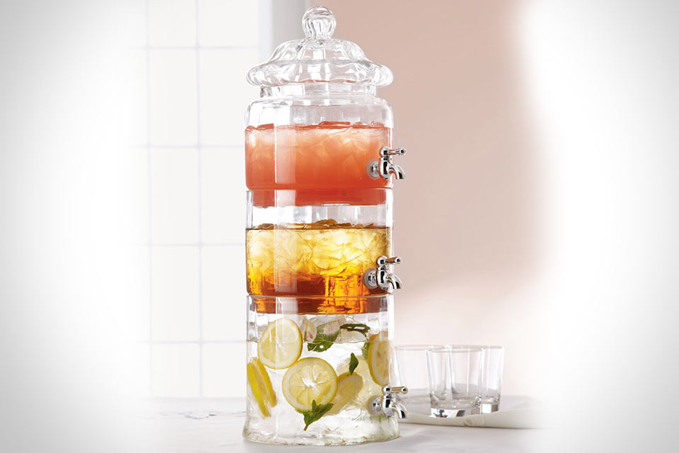 Емкость для вкусных жидкостей Stacked Optic-Glass Beverage Server