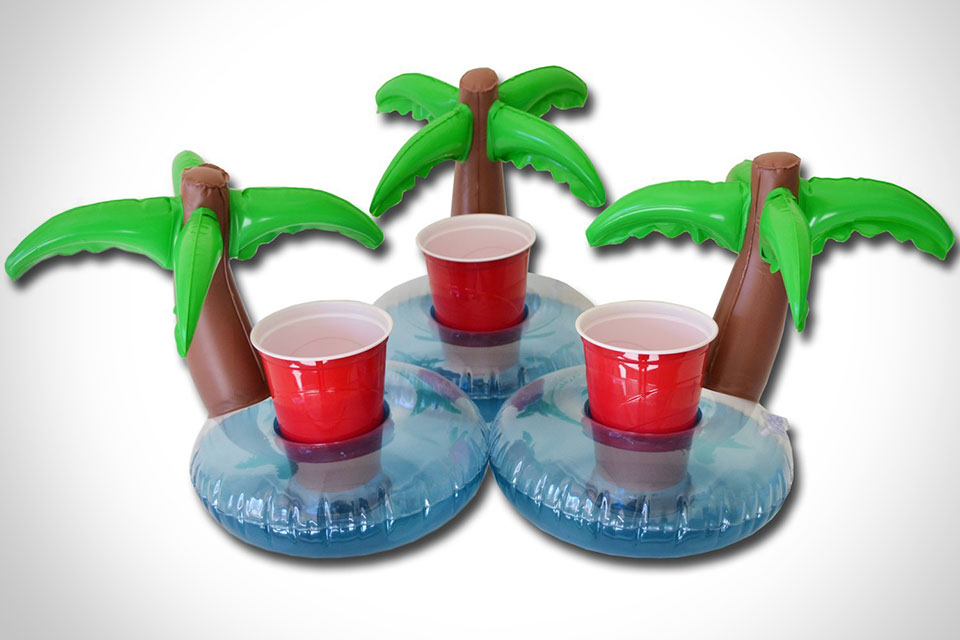 Плавучий держатель для стаканов Go Pong Floating Palm Island
