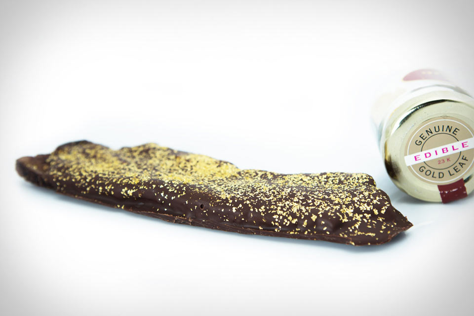 Шоколадный батончик с беконом и золотом 23k Gold Chocolate Bacon
