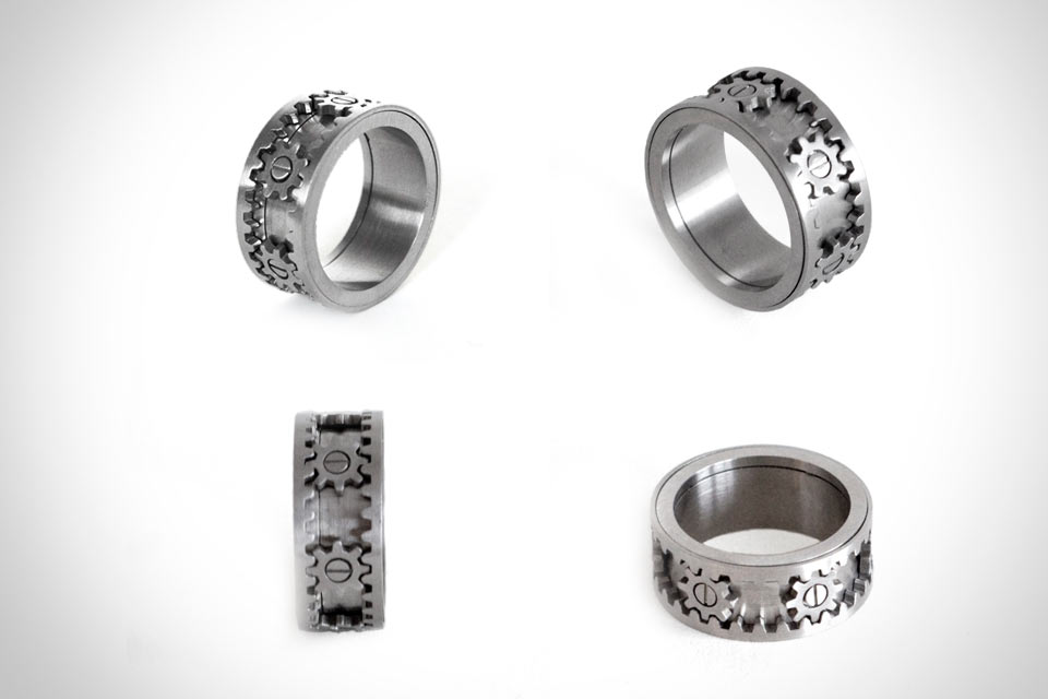 Кольцо с движущимся механизмом Gear Ring
