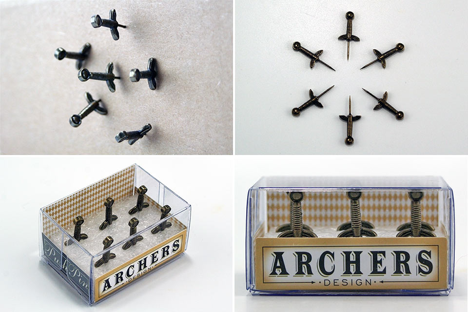 Канцелярские гвозди в форме меча Sword Push Pins