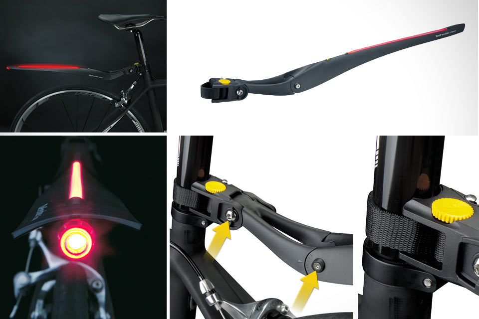 Светящийся велосипедный брызговик Topeak Defender iGLOW