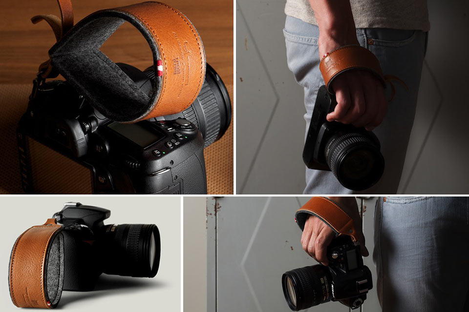 Наладонный ремень из кожи и войлока Hard Graft Hold Camera Handle для фотокамеры