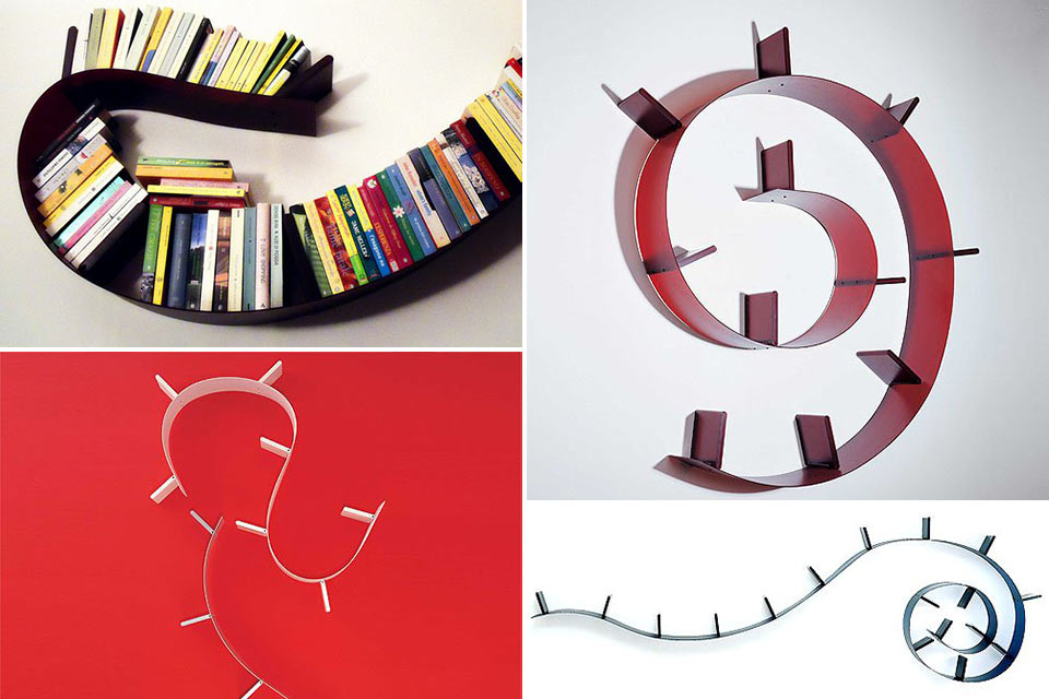 Гибкая книжная полка Kartell Bookworm