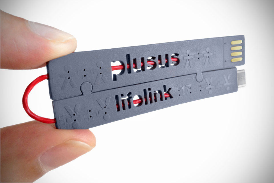 Плоский и складной кабель LifeLink для подзарядки гаджетов