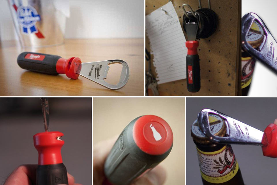 Открывашка Milwaukee Bottle Opener с инструментом для снятия изоляции