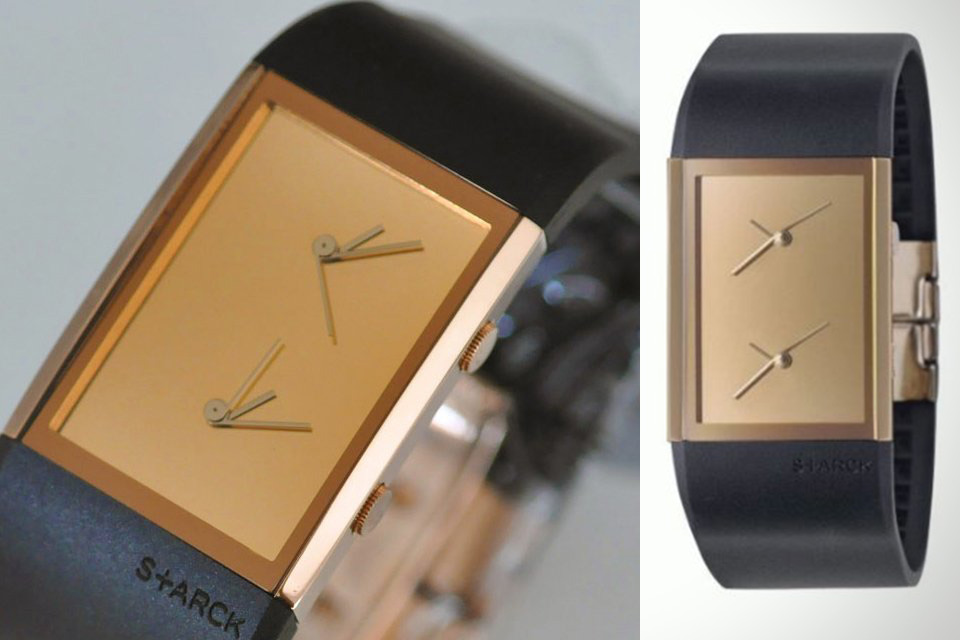 Тонкие наручные часы с двумя механизмами Dual Time Watch от Филиппа Старка