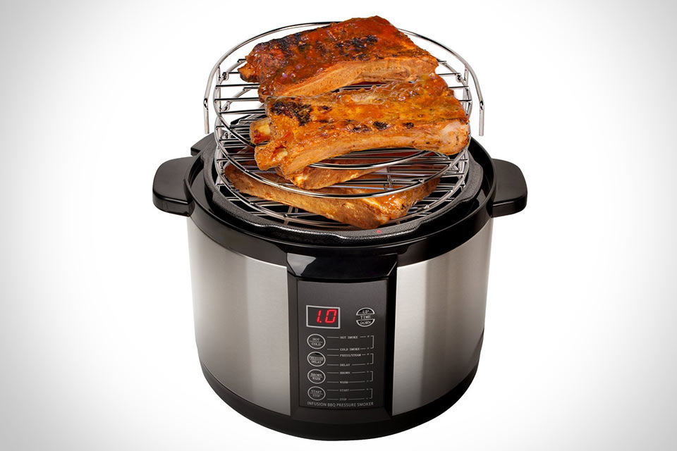 Бытовая коптильня Emson Electric 5Qt Smoker для скоростной готовки в закрытом помещении