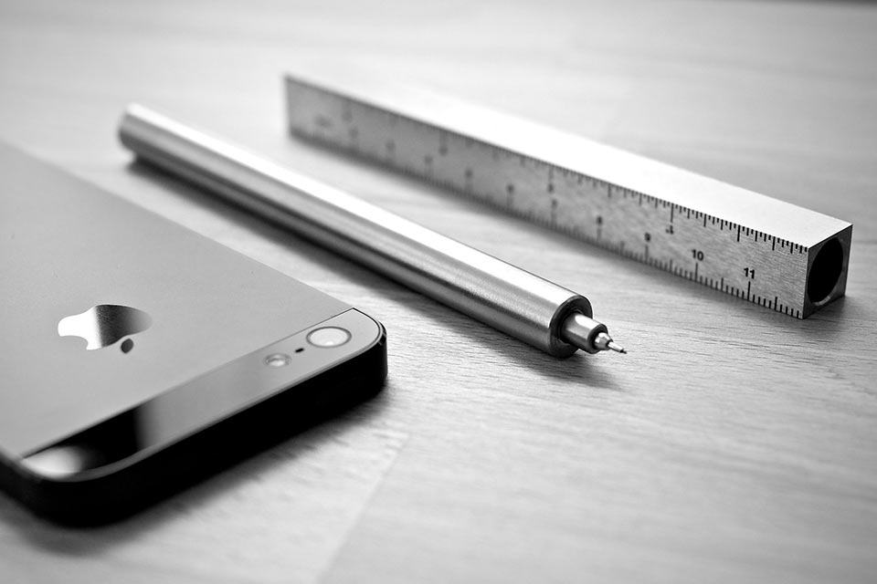 Стальная ручка Pen Type-A с увесистым чехлом-линейкой