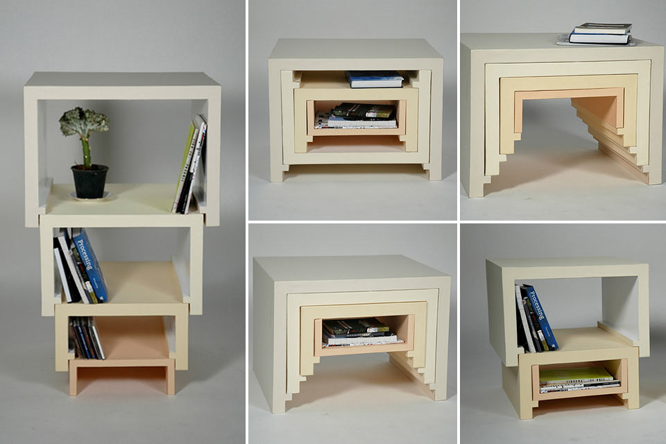 Стол-шкаф-матрешка Stacking Nesting Table