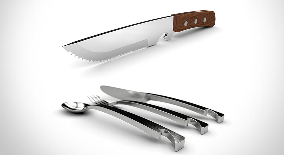 Набор столовых приборов Brew Cutlery со встроенной открывашкой
