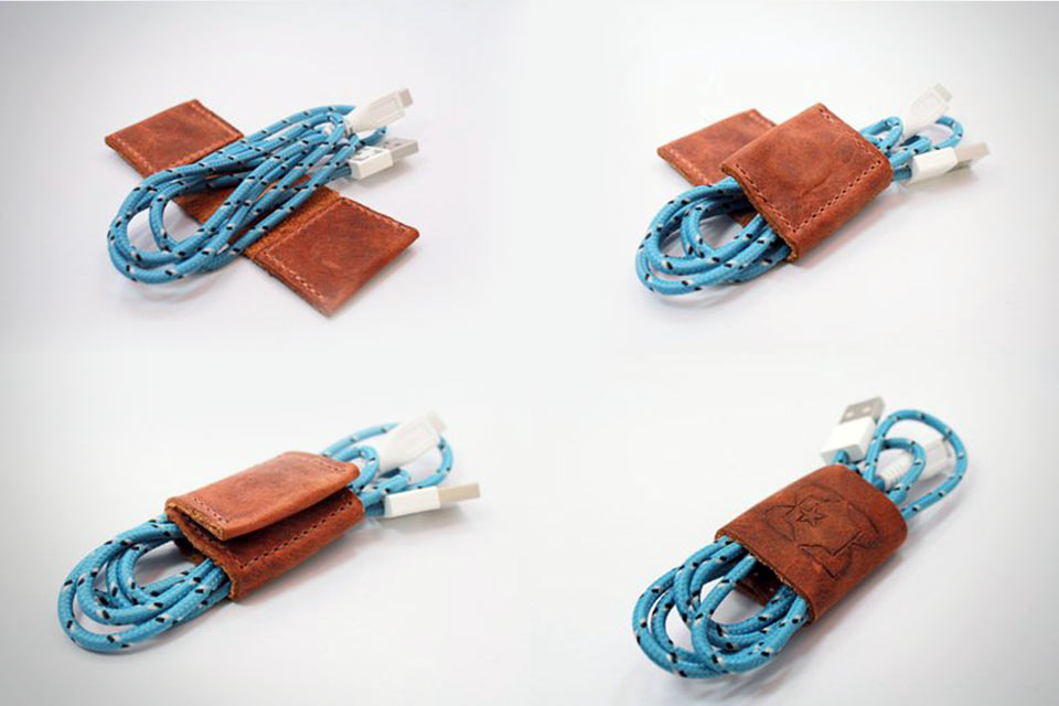 Кожаный органайзер для кабелей Orion Leather Cable