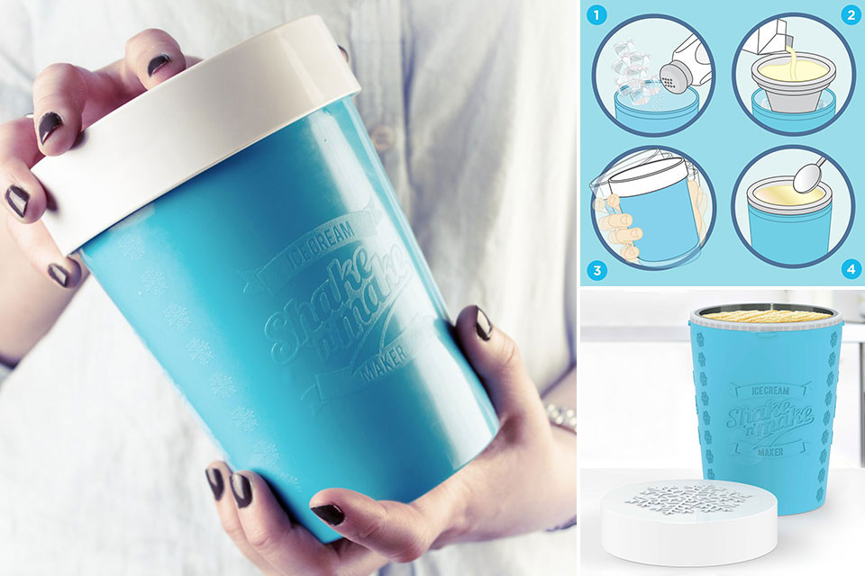 Ручной агрегат Shake N’ Make для готовки мороженого за три минуты