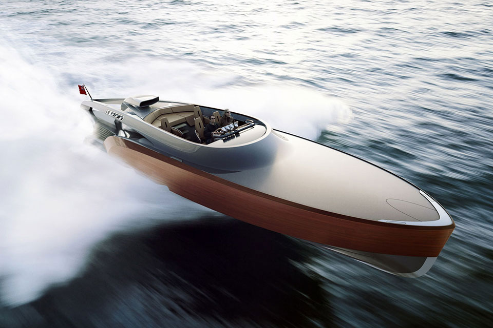 Катер Claydon Reeves Aeroboat с движком Rolls-Royce Merlin V12