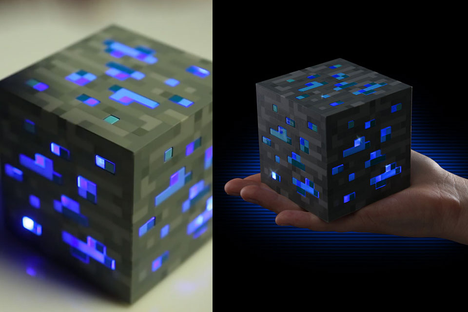 Светильник Minecraft Light-Up в форме алмазной руды