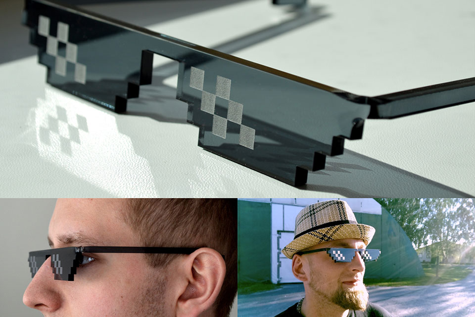 Пикселизированные очки Deal With It