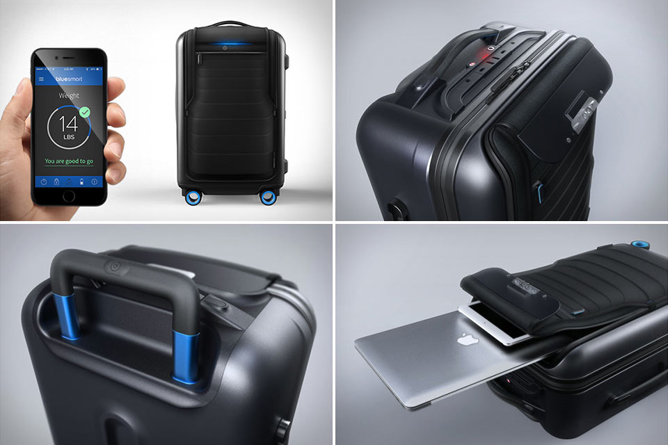 Сверхчемодан Bluesmart с блэкджеком и Bluetooth