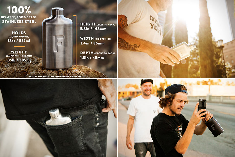 Карманная фляга для воды Fred Water Flask из стали
