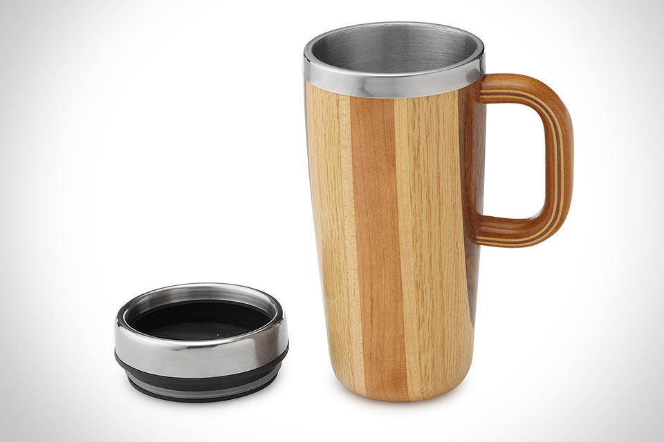 Термокружка Wooden Travel Mug из дерева и стали