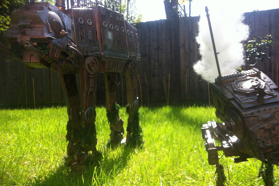 Стимпанк-модели роботов Star Wars AT-AT и AT-ST