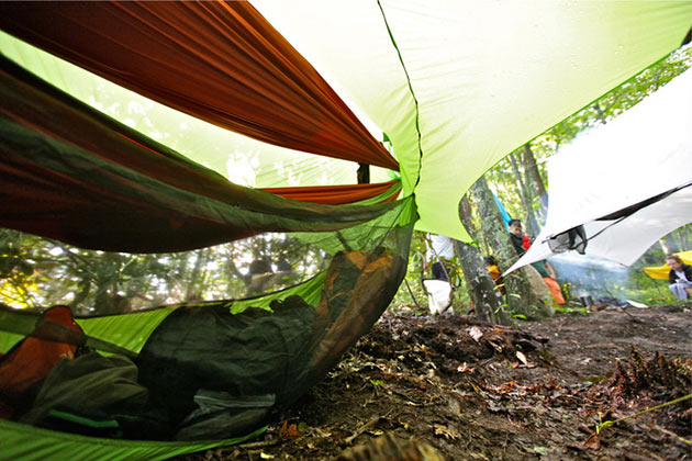 гамаки и палатки