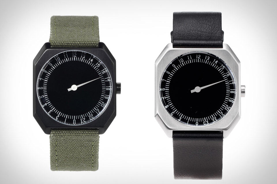 Кварцевые наручные часы Slow Watches с 24-часовым циферблатом