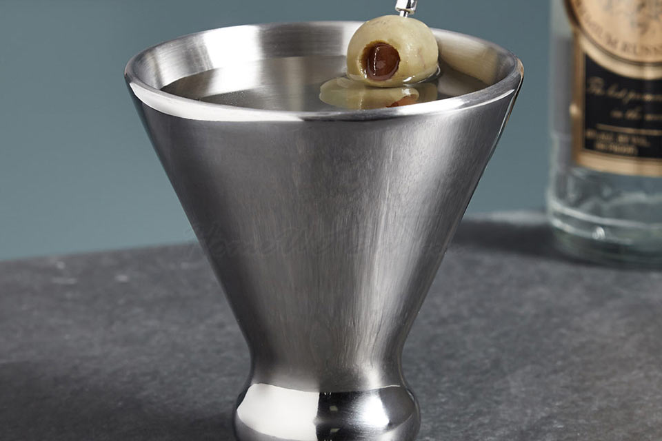 Охлаждающий безо льда стальной бокал Ice Free Martini Glass для мартини