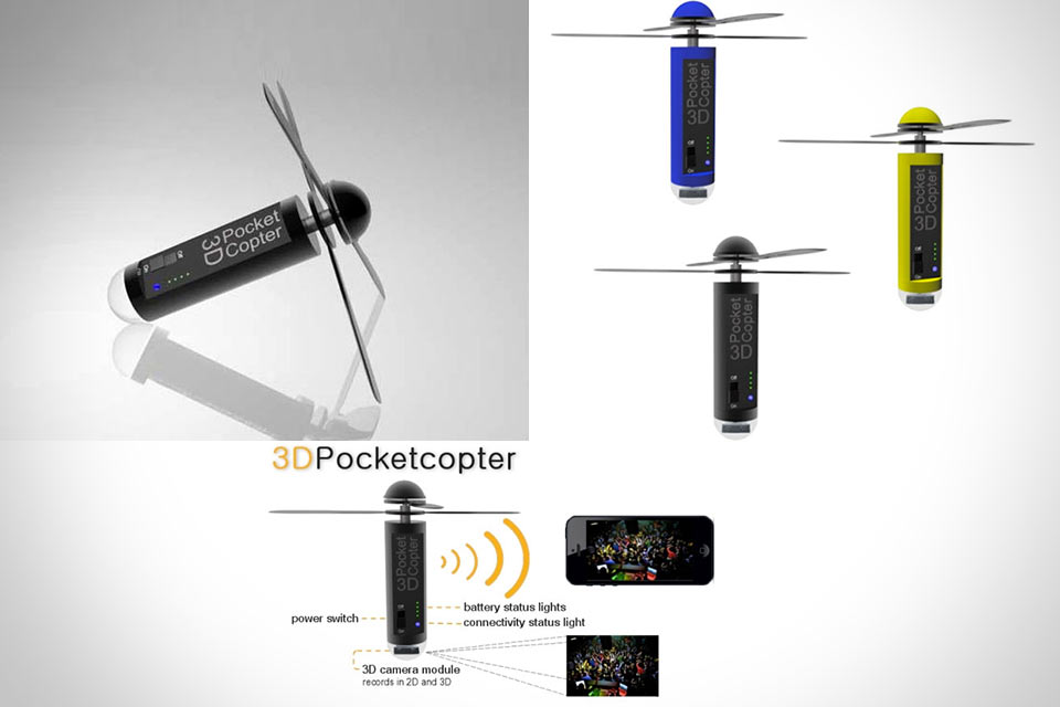 Самая маленькая летающая камера в мире 3D Pocketcopter